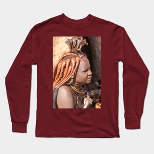 Namibia. Himba Tribe. Portrait of a Woman. Long Sleeve T-Shirt